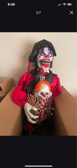 Animated Halloween Evil Clown Prop
