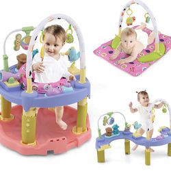 3-in-1 Baby Activity Center Toddler Bouncing Saucer w/ 3-position