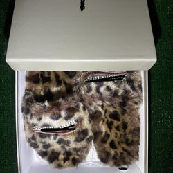 Balenciaga fur slides