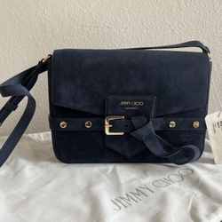 ** NEW ** $1,195 Authentic Jimmy Choo Lexie Leather Crossbody Bag - Navy