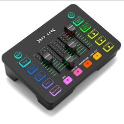 4K Video Capture Card with Audio Mixer, 1080P 60fps Streaming, 4K Zero-Latency Loop Out, XLR/48V Phantom Power, Voice Changer, RGB, 4 Faders, Plug & P