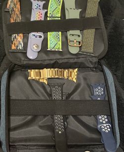 Multicolor Silicone Strap Band Lot for Apple Watch w/ Case, Cable & Wall Plug