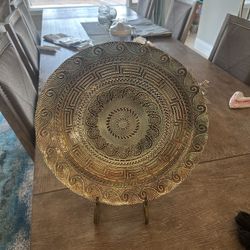 Decorative Tray On brass Stand