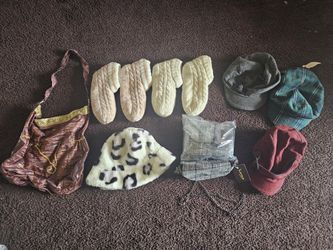 Slippers, Bags, Hats For Sale