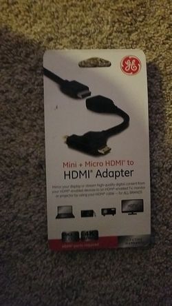 GE mini + micro hdmi to HDMI Adapter