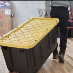 FIRM PRICE ONLY - New HDX 70 Gal. Tough Travel Storage Tote with Wheels in  Black with Yellow Lid H 22.28 in, W 23.92 in, D 45 in for Sale in Chandler,  AZ - OfferUp