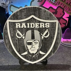 Engraved Raiders Aztec Calendar 