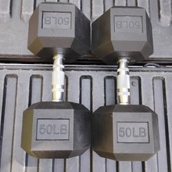 NEW  50  LB.  RUBBER  HEX  DUMBBELLS   •   Also Have  Rubber : 40s 45s 55s 60s  80s 85s 90s 