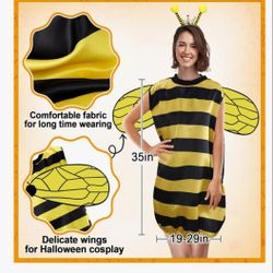 XL Womens Bee Costume With headband