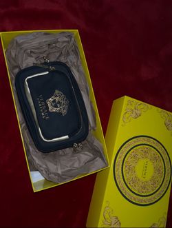 Versace Parfums Black & Gold Crossbody Pouch bag