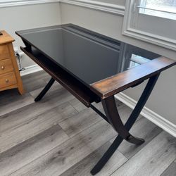 Glass And Wood Desk