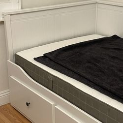 White day bed with storage drawer HEMNES