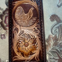 western-style leather rodeo wallets