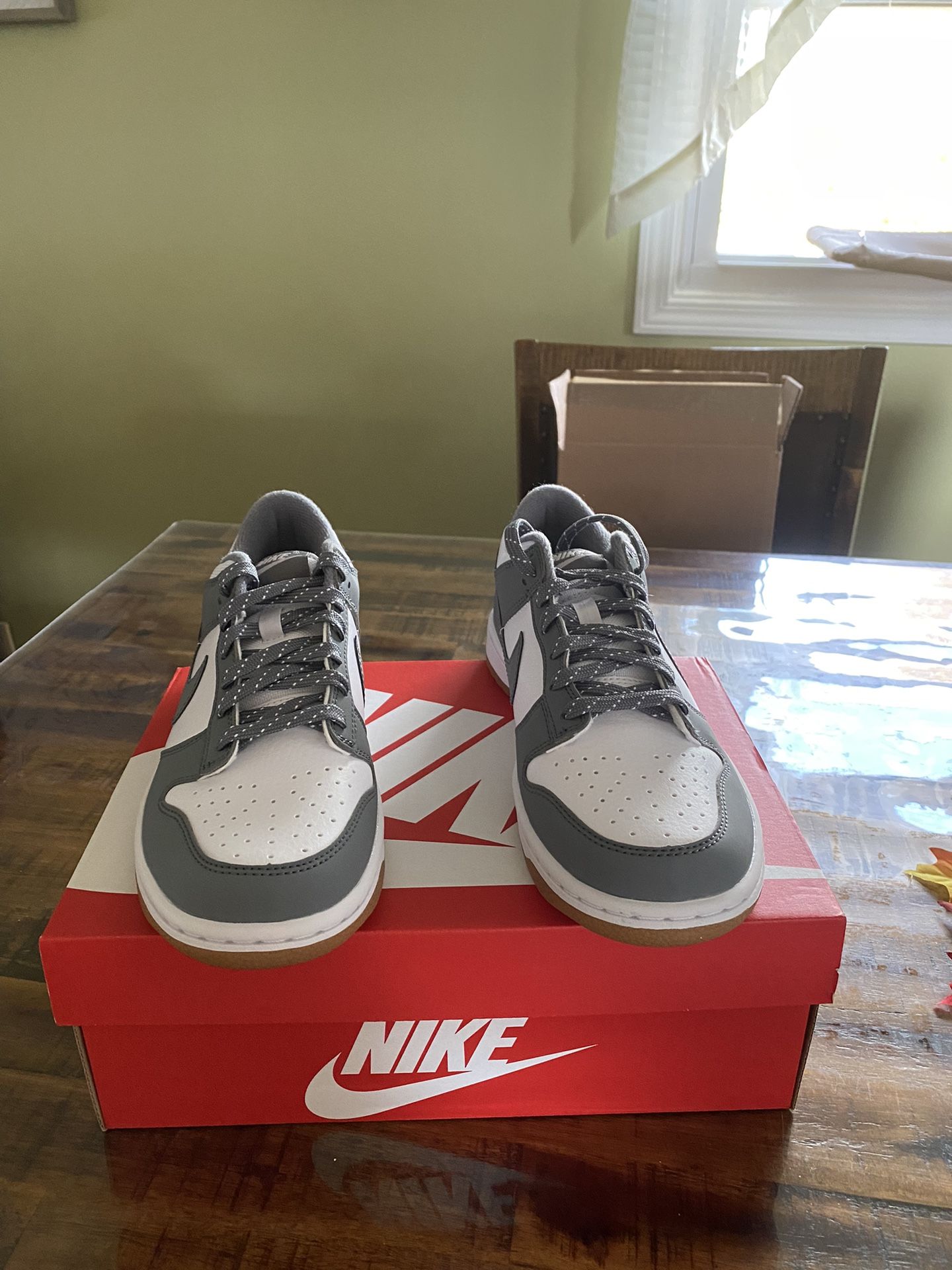 NIKE DUNK LOW SMOKE GREY GUM 3M LIGHT IRON ORE SIZE