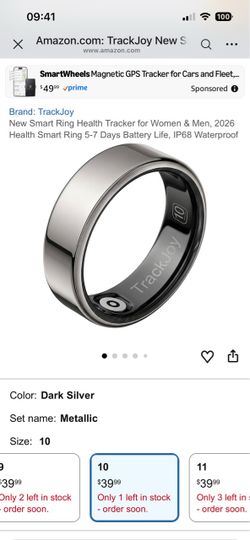 New Smart Ring Health Tracker for Women & Men, 8UA1M5