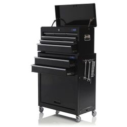 SGS Mechanics 8 Drawer Tool Box Chest & Roller Cabinet | Black