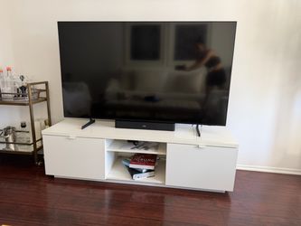 BYÅS TV Unit, High Gloss White (IKEA) — Excellent Condition