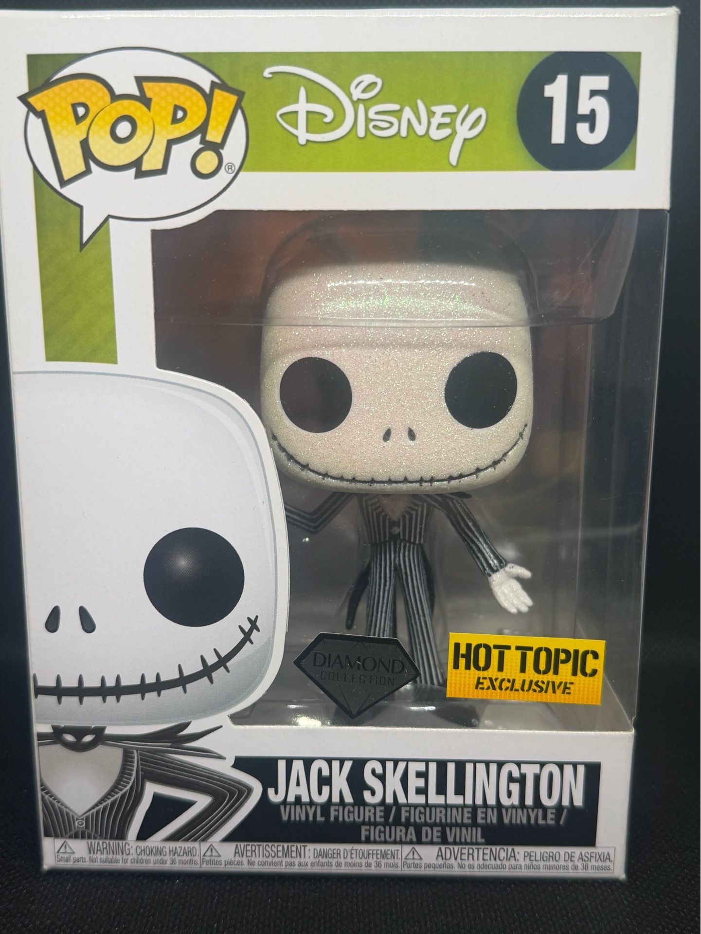 Jack Skellington, diamond collection, hot topic, exclusive Funko pop