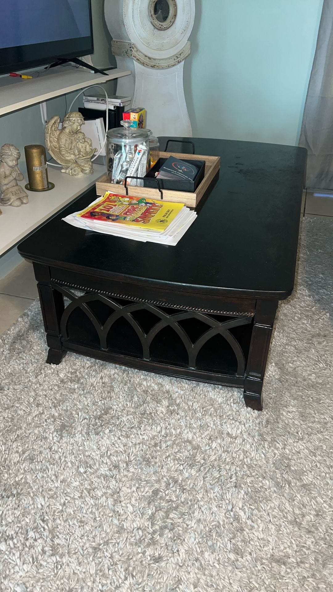 Dark wood Coffee Table $150