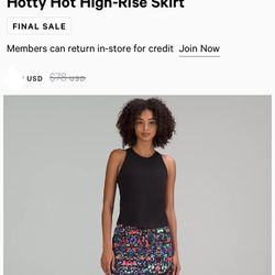 Lululemon- Hotty Hot High Rise Skirt