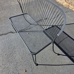 Wrought Iron Woodard Bench 