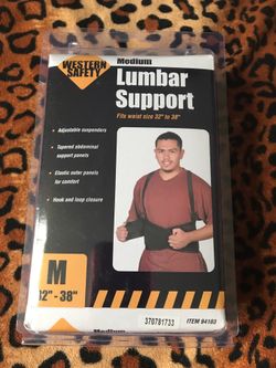 Lumbar support waist size 32” to 38”