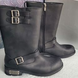 RIDE TECS Biker Boots 13" tall - Eagle model with Shifter Pad Full Men's Size 12M **NEW**