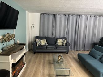Blue Sleeper Sofa Bed Rooms to go Spring Blooms with Pillows