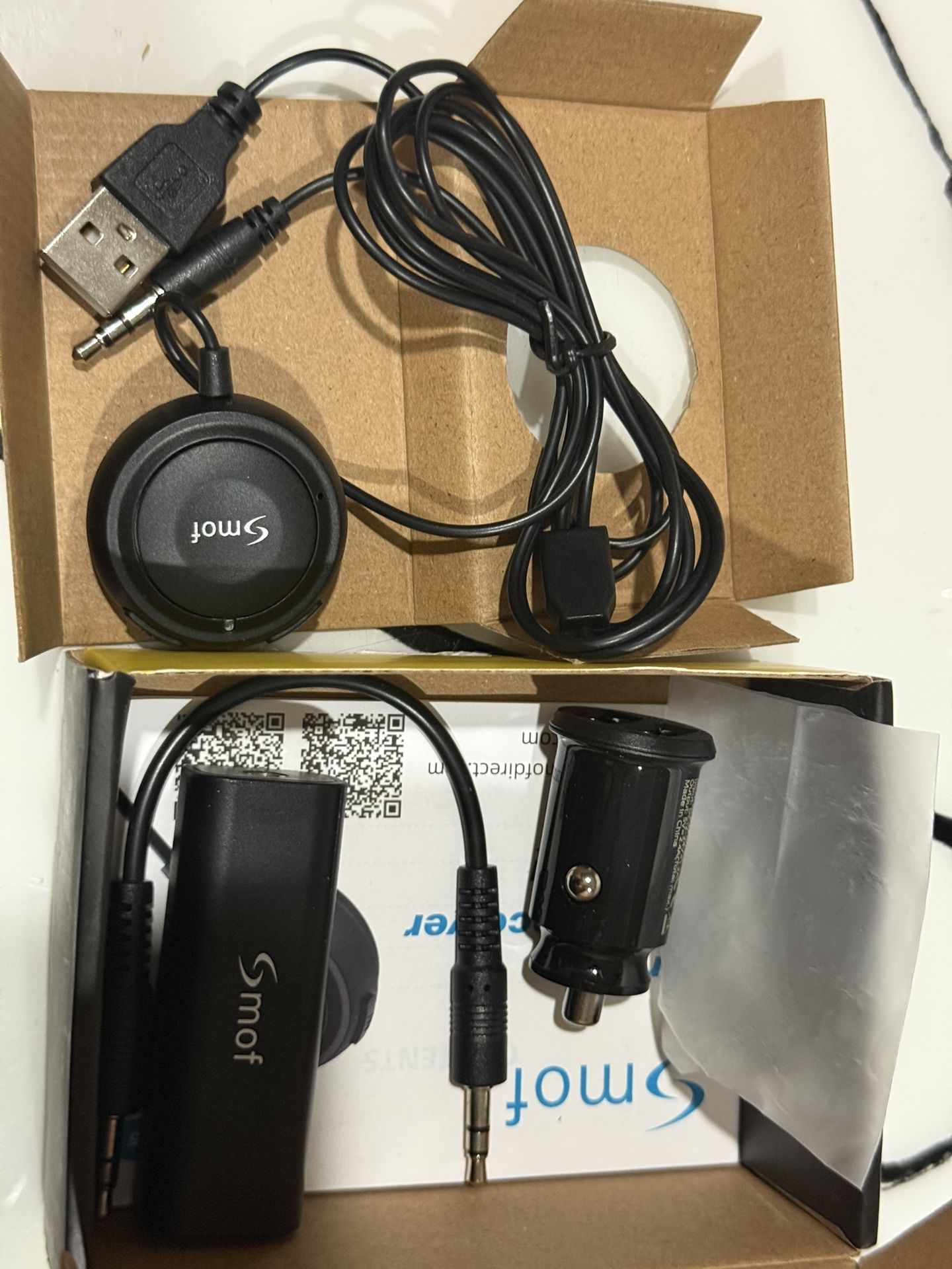 Bluetooth Car Adapter, 3.5mm Aux Bluetooth Adapter for Car/Home Stereo/Speakers, Blue-Tooth Audio Receiver with Ground Loop Noise Isolator, Hands-Free