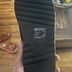 Sandals with two Size 8 For Men wide crossed straps at the instep. Tonal flat soles.