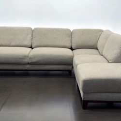 Living Spaces Amherst Cobblestone 2 Piece 114” Sectional 