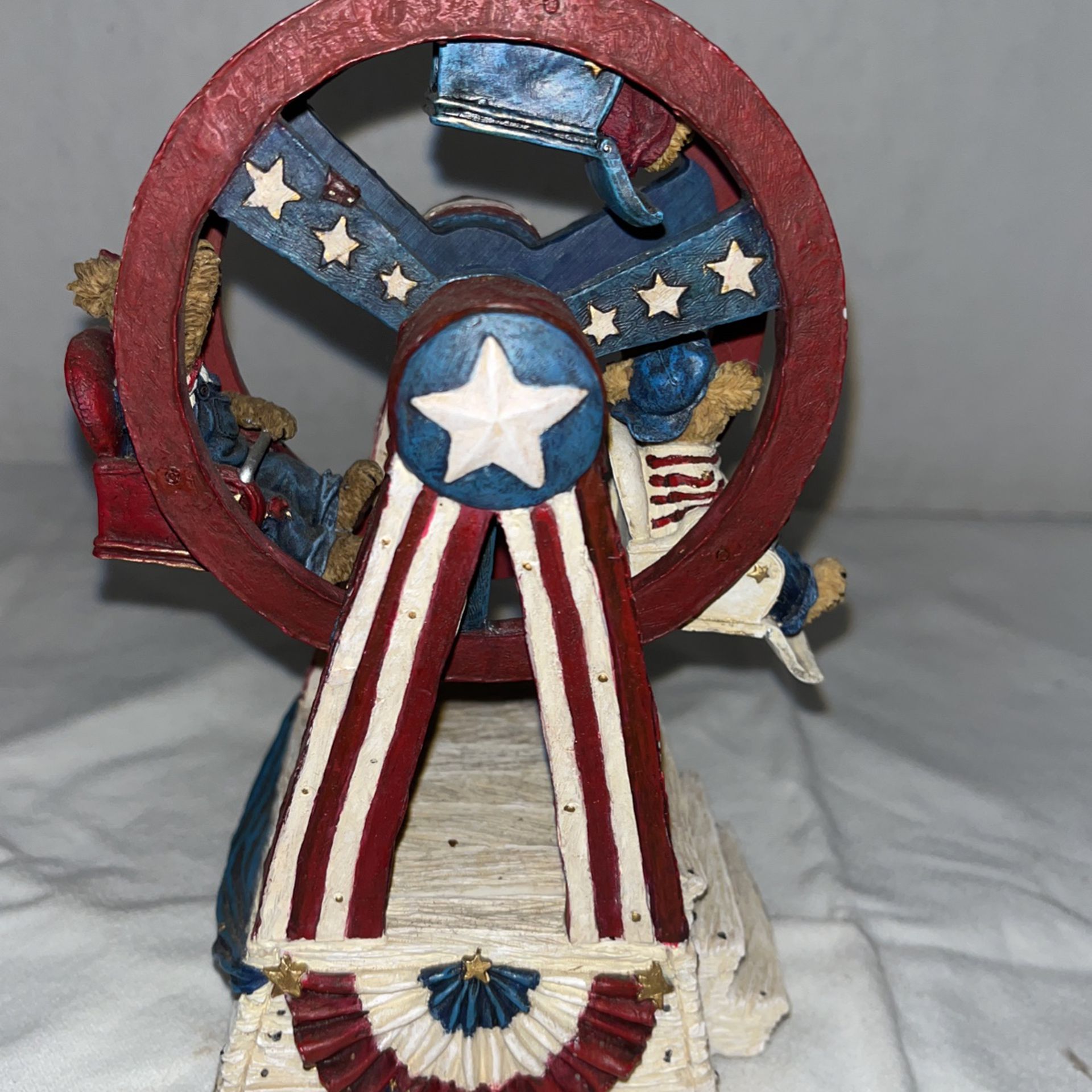 A Patriotic Teddy Bear Music Box “America The Beautifl