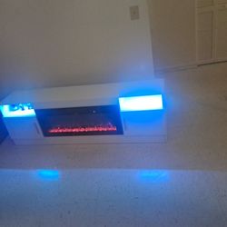 Soporte De Tv Con Chimenea 70"