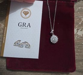 Moissanite diamond necklace
