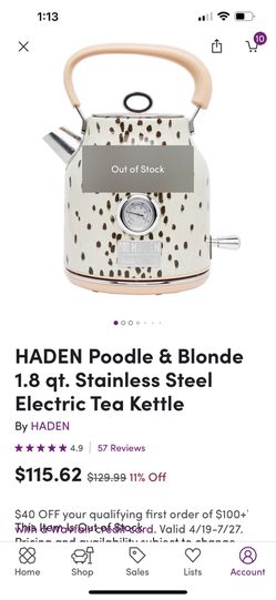 Haden Poodle & Blonde Electric Kettle