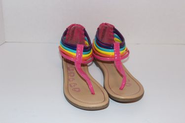 The children's place girls rainbow sandals size 2