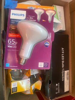 Box of new and used bulbs