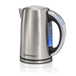 Hamilton Beach 1.7 Liter Temperature Control Electric Kettle, Water Boiler & Heater, Fast Boiling 1500 Watts, BPA Free, Cordless, Auto-Shutoff and Boi