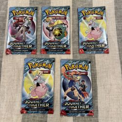 Pokémon Journey Together Booster Packs - Qty. 5