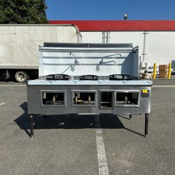Commercial NSF 3 hole Chinese Wok Range made USA CWRUS-3H
