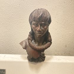 African Native Head Bust Decoration 