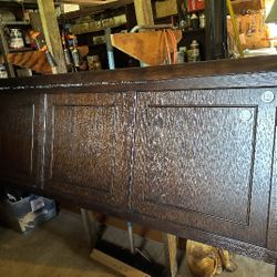 King Size Wooden Headboard With Bedframe And Drawers