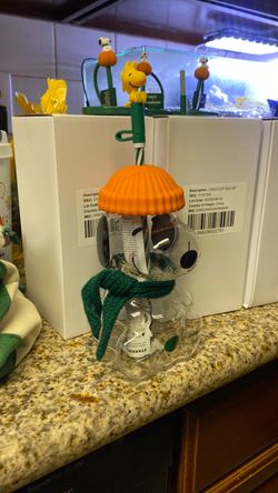 Starbucks snoopy glass cup