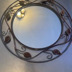 Vintage Small Round Mirror