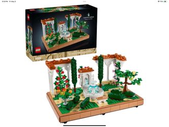 Brand New Lego Fountain Garden  With Light Kit
