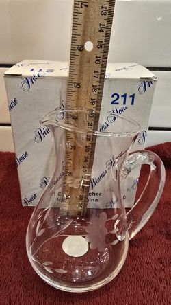 Brand New Princess House Heritage Tiny 4 Inches Tall Glass Pitcher $28.00