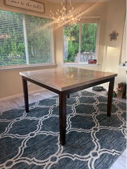 Marble dining table (counter height)