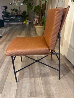 Hearth & Hand With Magnolia Faux Leather & Metal Chair
