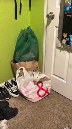 Free clothes and bag of toys
