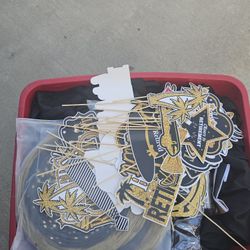 Black And Gold Retirement Decor